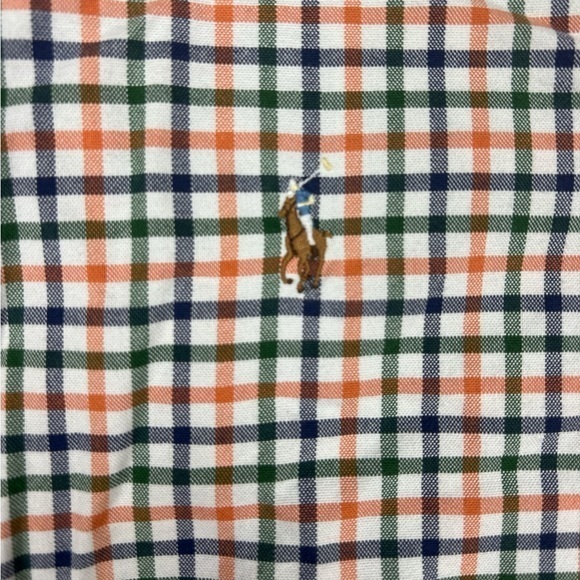 Ralph Lauren Dress Shirt Long Sleeve Button Down Mens Large 100% Cotton Checker - Picture 5 of 11
